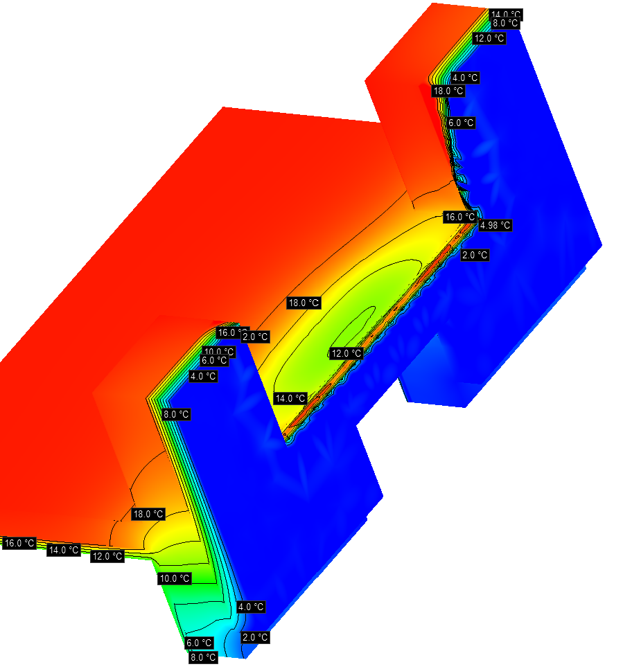 Exemple de pont thermique 3D